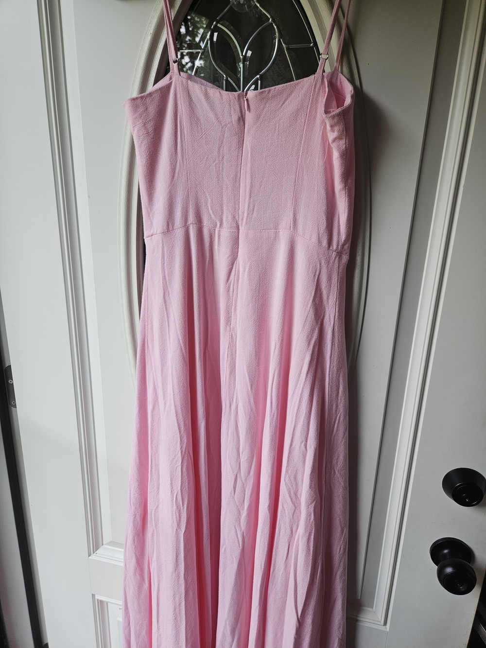 Women's Pink Spaghetti Strap Maxi Dress - Picture 5 of 7